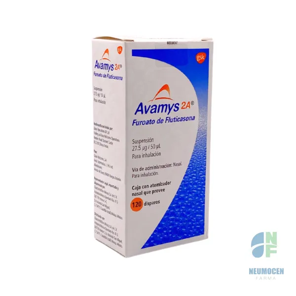 Caja con atomizador nasal que provee 120 disparos