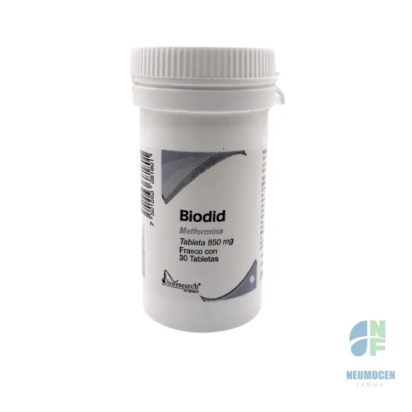 Presentación en frasco con 30 tabletas