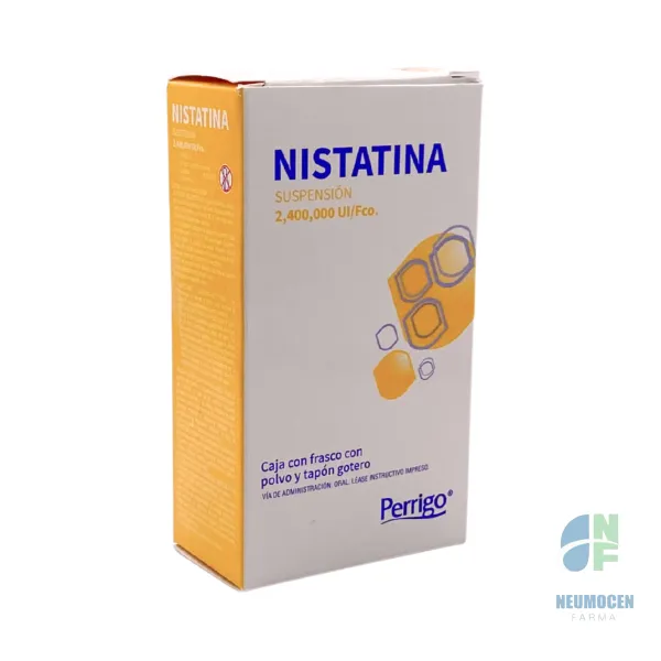 Caja con frasco con polvo y tapón gotero