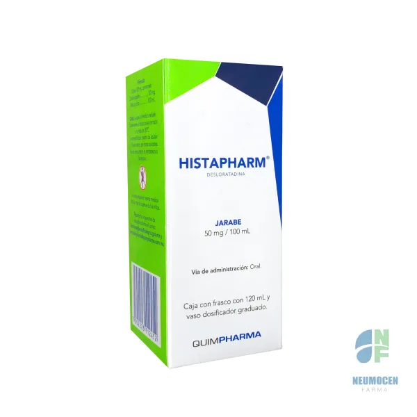 Caja con frasco con 120 ml y vaso dosificador graduado