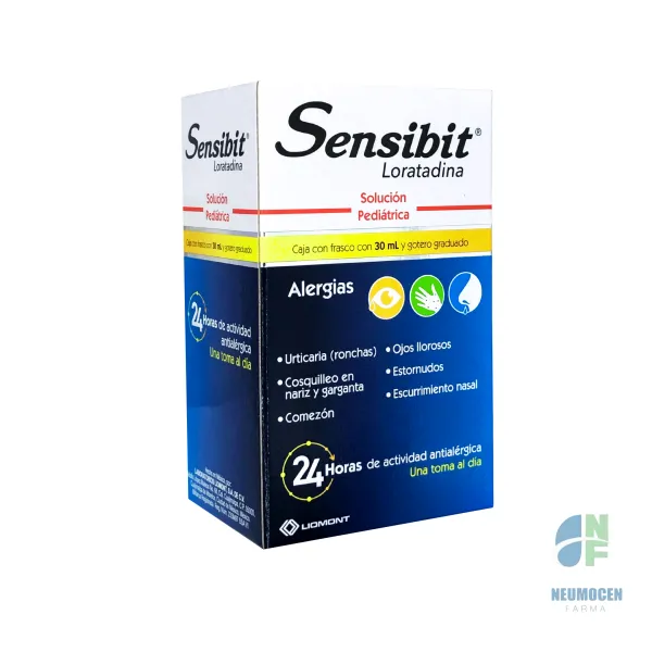 Caja con frasco con 30 ml y vaso graduado