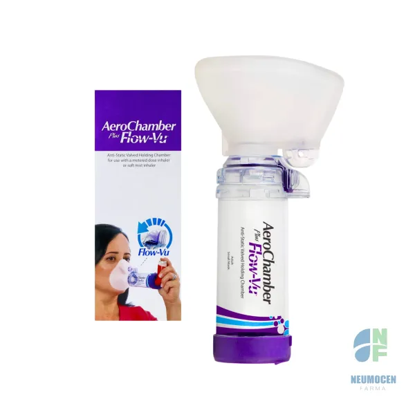 Aerochamber plus flow vu adulto mascarilla chica