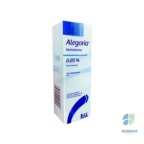 Caja con un frasco con 18 ml (140 dosis) con válvula dosificadora