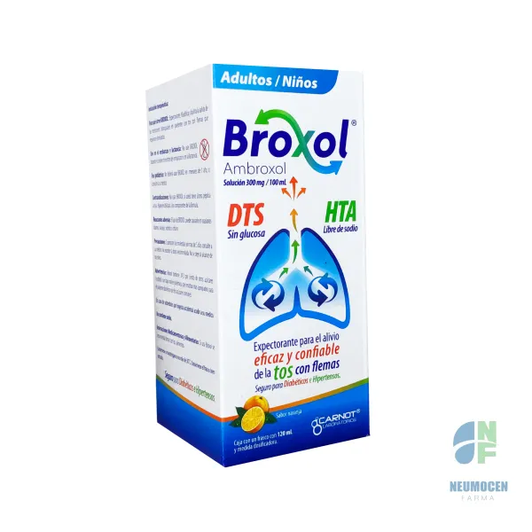 Caja con un frasco con 120 ml y medida dosificadora