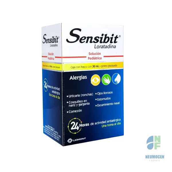 Caja con frasco con 30 ml y vaso graduado